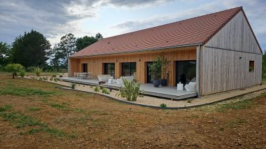 Construction d'une maison bioclimatique en ossature bois en Dordogne