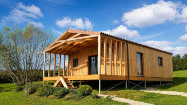 Construction d'une maison d'habitation en ossature bois en Dordogne