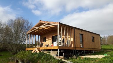 Construction d'une maison d'habitation en ossature bois en Dordogne