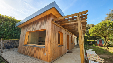 Une extension en ossature bois réalisé par Lo-Cal House en Dordogne