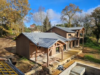 Maison contemporaine en ossature bois en Dordogne